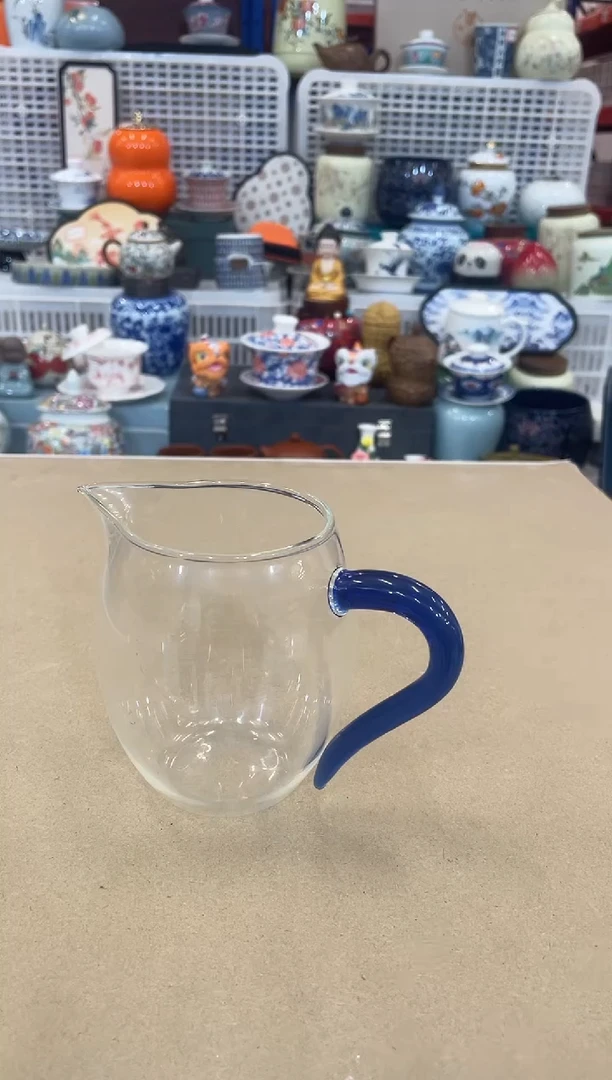瓷片透明耐热公道杯