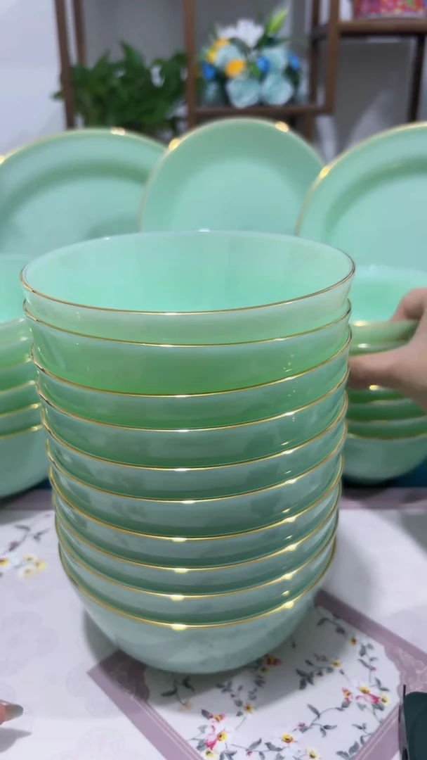 5.5英寸玉瓷碗10个口径13.8厘米