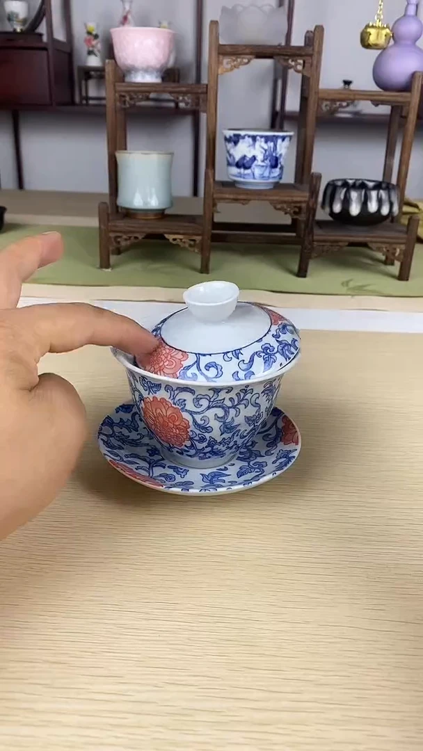 瓷片瓷心匠物直播间福利盖碗