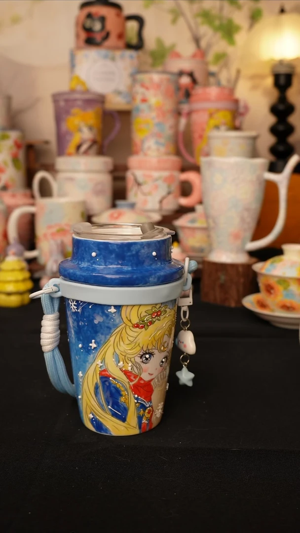 陶一****汤景德镇手绘的杯子