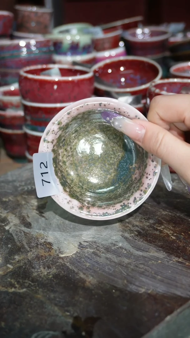 摆件陶精品窑变钧瓷茶器