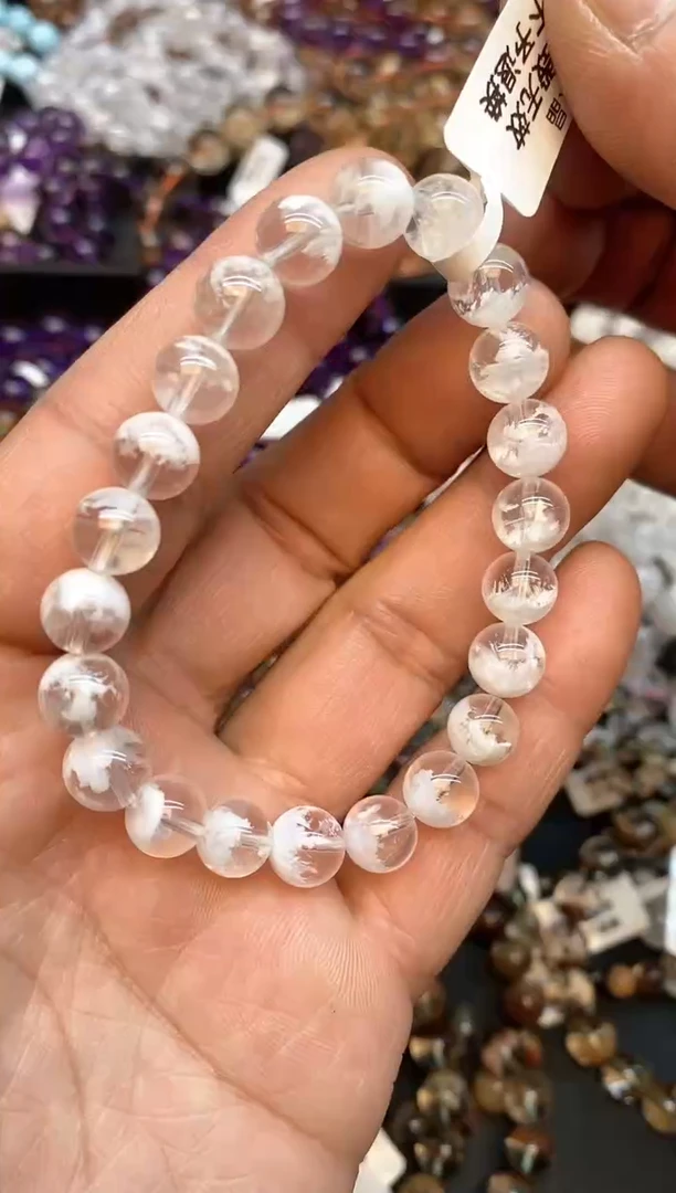 【闪购商品】水晶手链未镶嵌b25 雪花幽灵8mm+