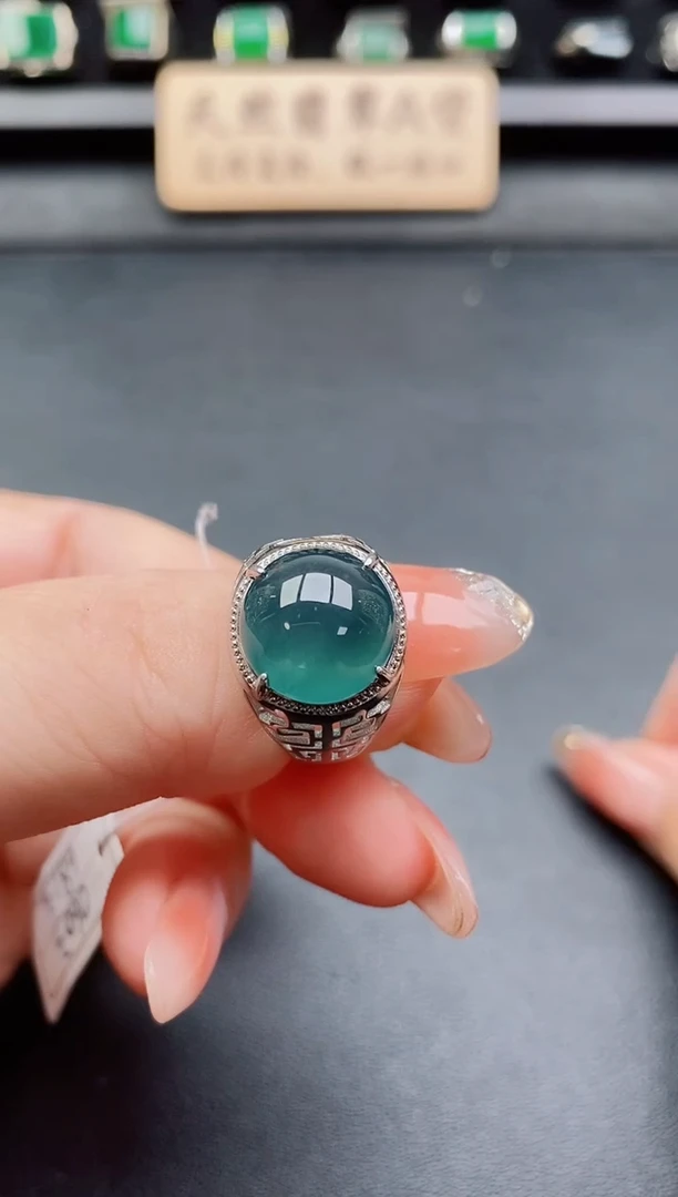 银S925镶嵌戒指翡翠1212121