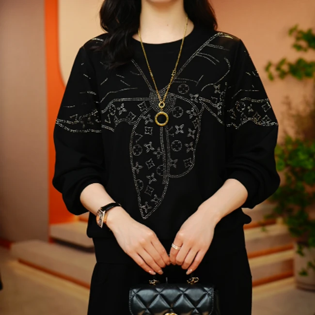 围巾钻-极简风早秋减龄优雅轻奢时尚百搭气质上衣