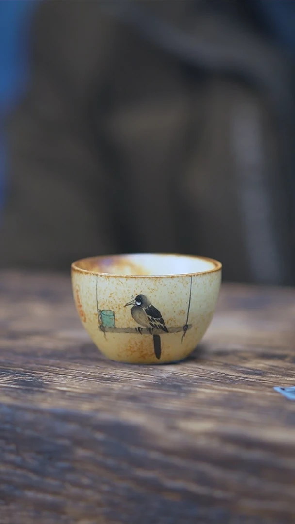 【闪购商品】景德镇手绘喜鹊单杯