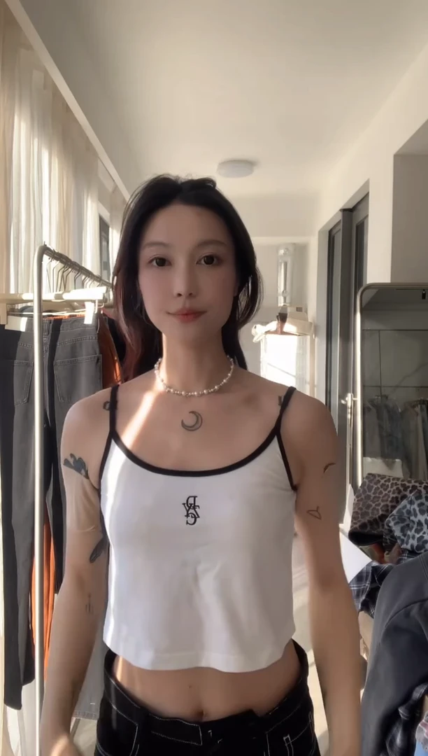 自制款吊带吊带白色s码