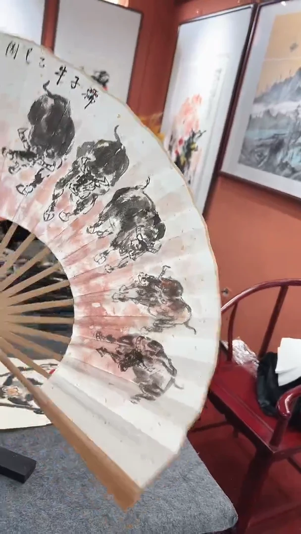 国画周大拙/国画/扇子