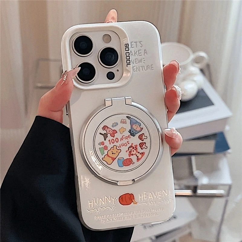 维尼支架适用华为MATE70PRO全X60包NOVA9荣耀90磨砂彩银P70手机壳