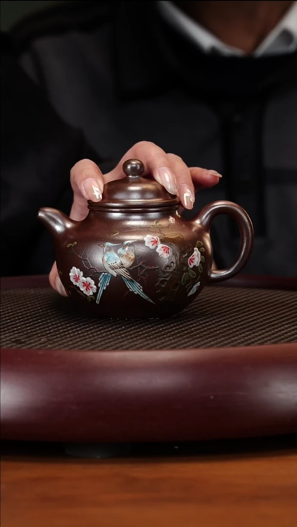 茶壶紫砂4-42PQZ掇球天青泥柴烧