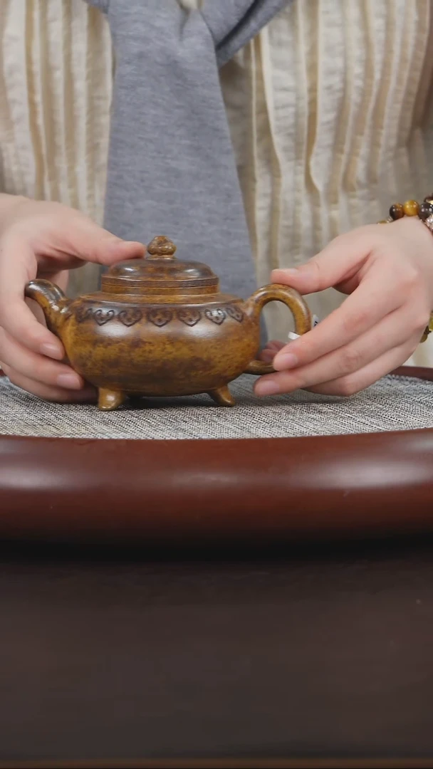 茶壶紫砂龙骨金砂三足大彬如意！！！！