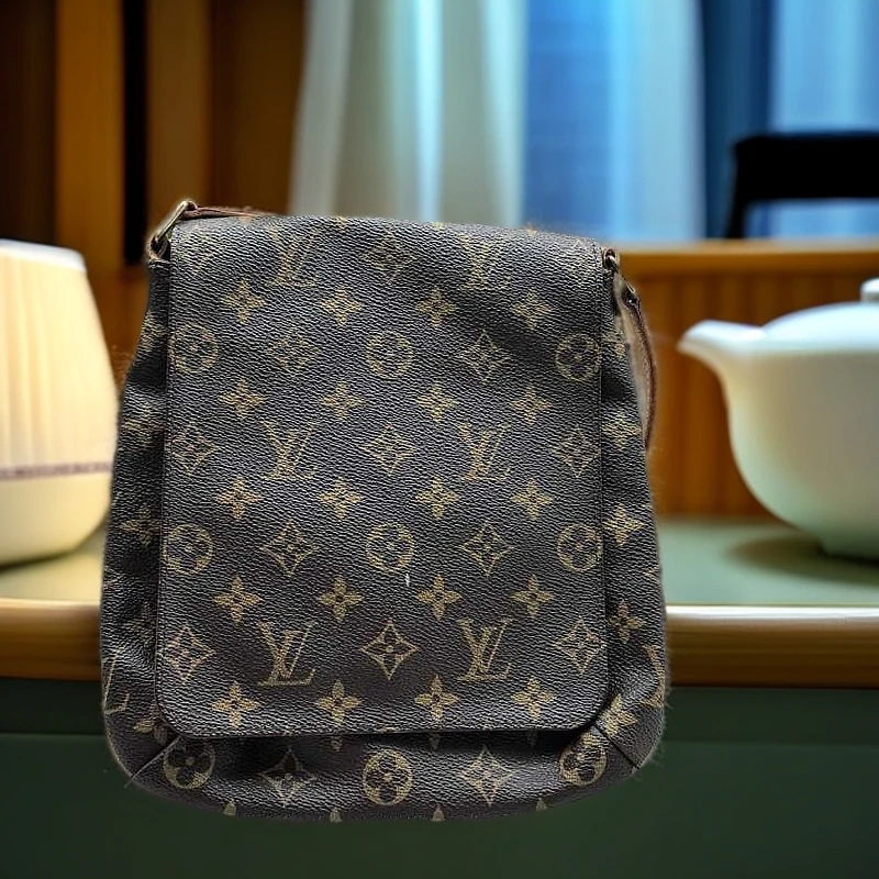 95新 LouisVuitton/路易威登 老花竖版王菲1199 8487