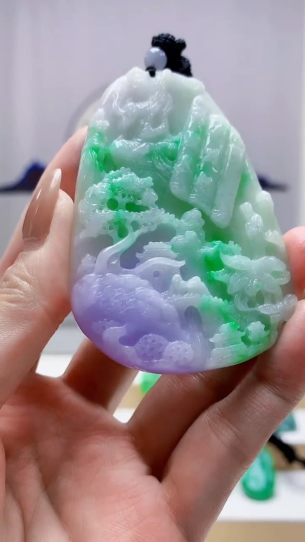 未镶嵌定制翡翠4829MM-毛货挂件112