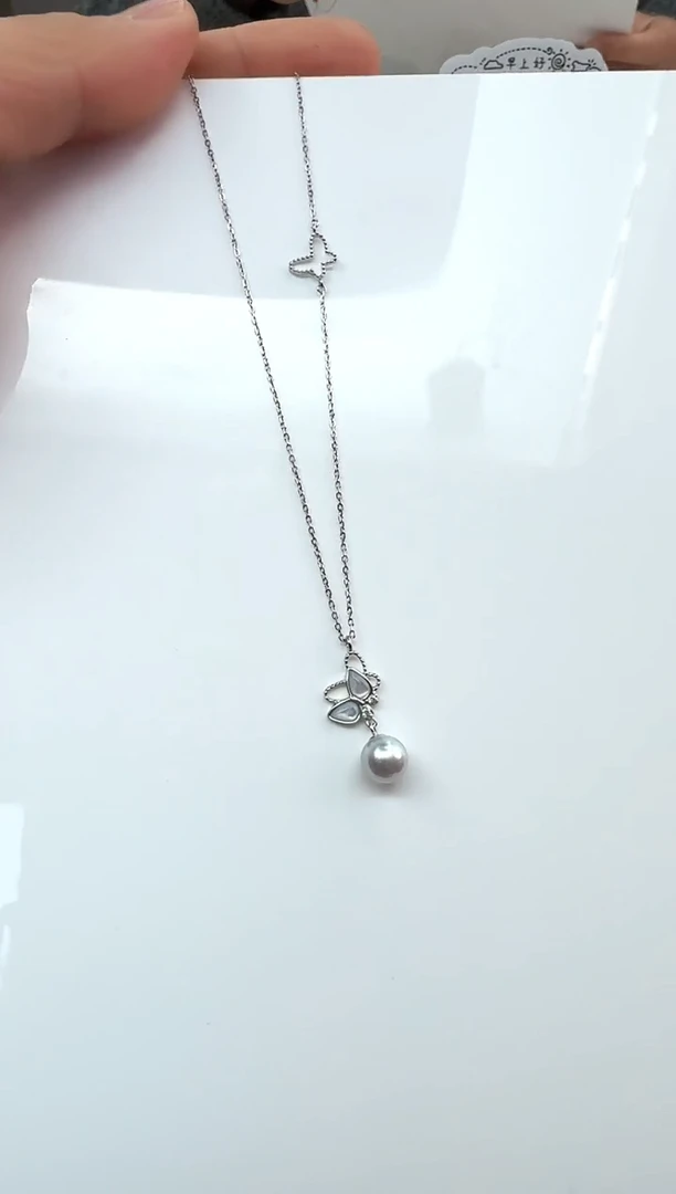 【闪购商品】海水珍珠AQ银S925镶嵌海水珍珠吊坠@@V198