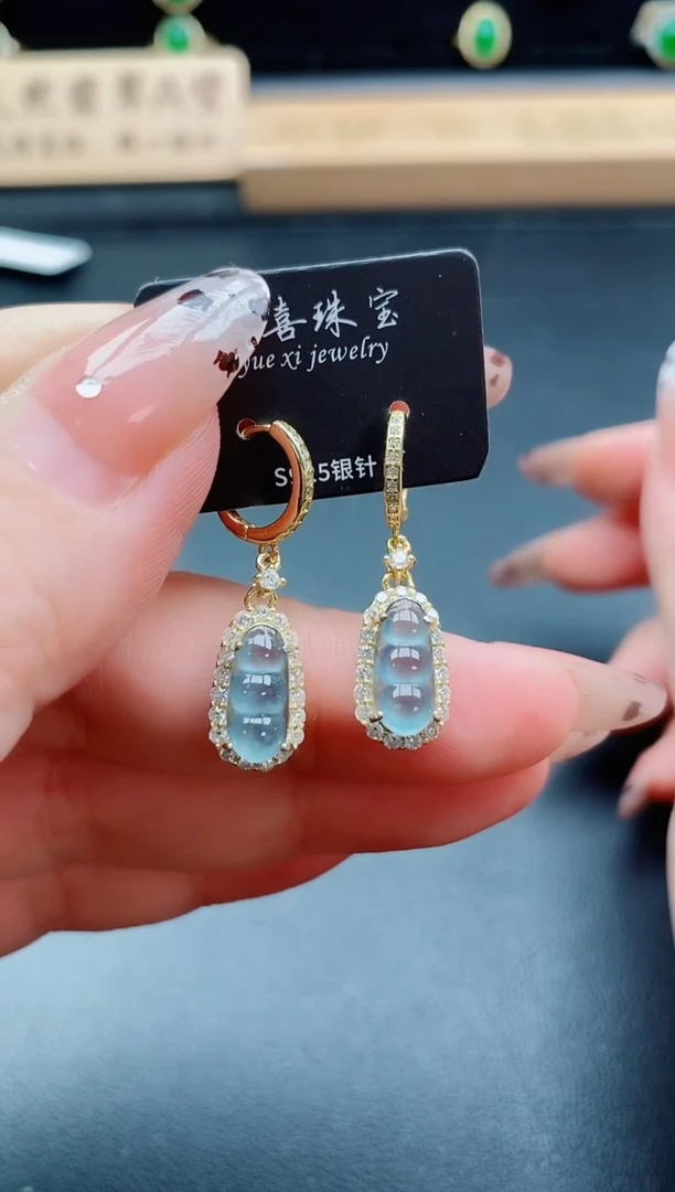 银S925镶嵌戒指翡翠1