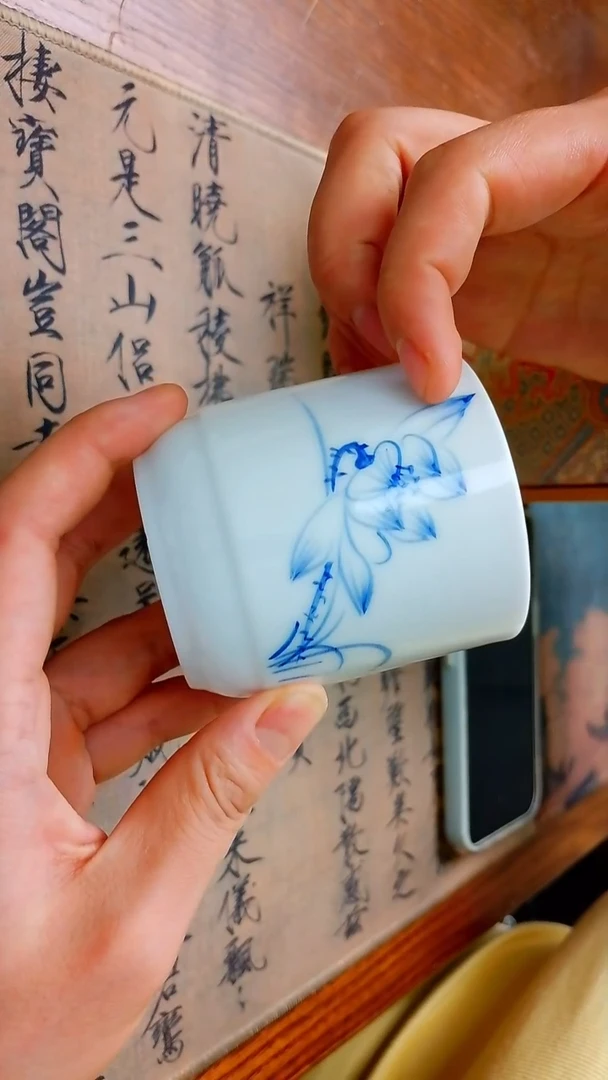景德镇高温瓷容天杯莲花