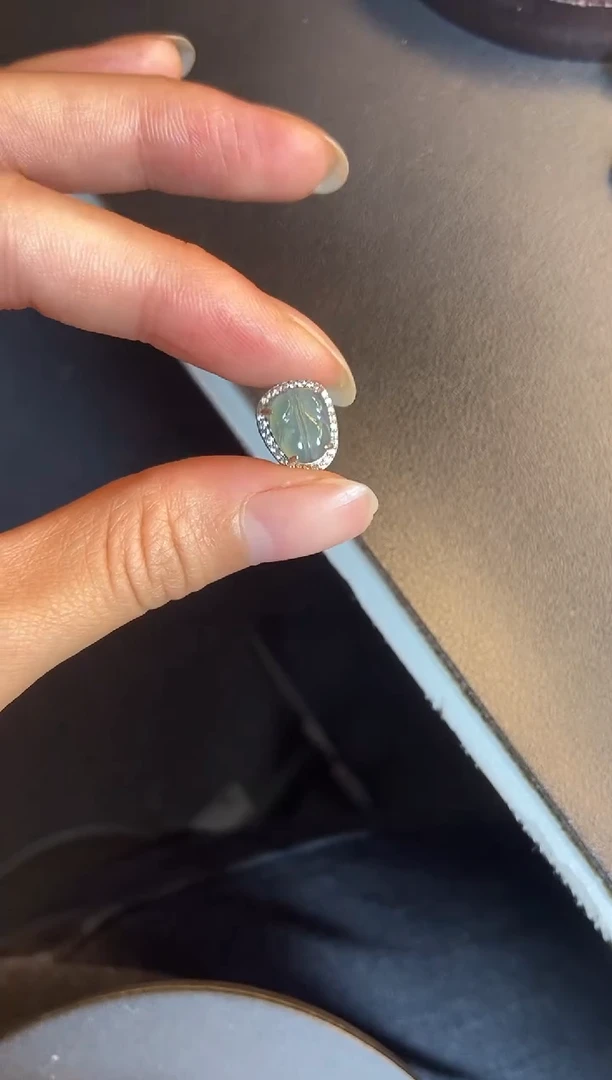 吊坠(不含链)银S925镶嵌翡翠1