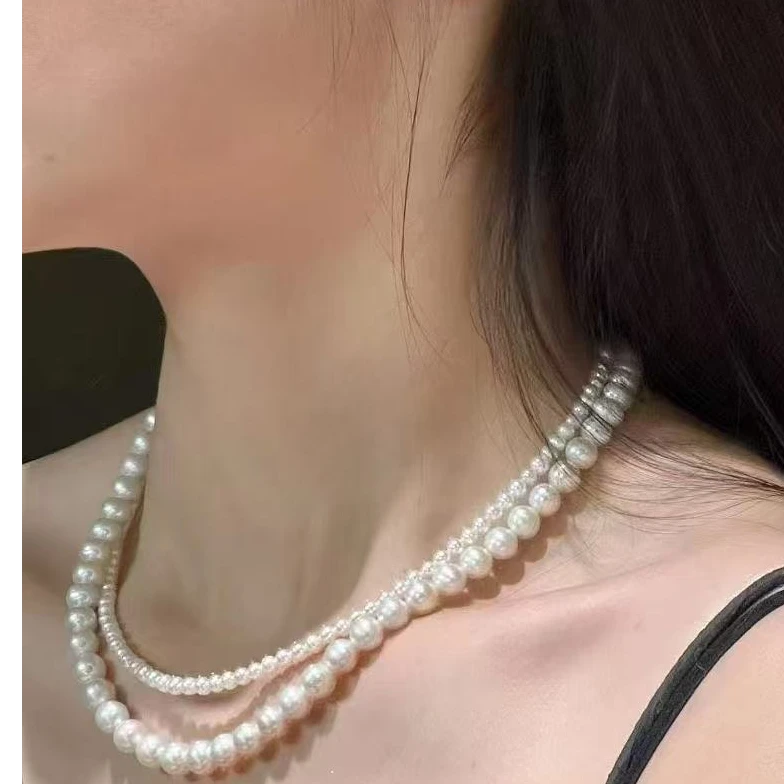 链子925银 珍珠项链4到4.5mm【直播间一物一拍】
