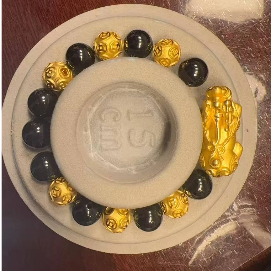 8.41g足金999貔貅金珠6