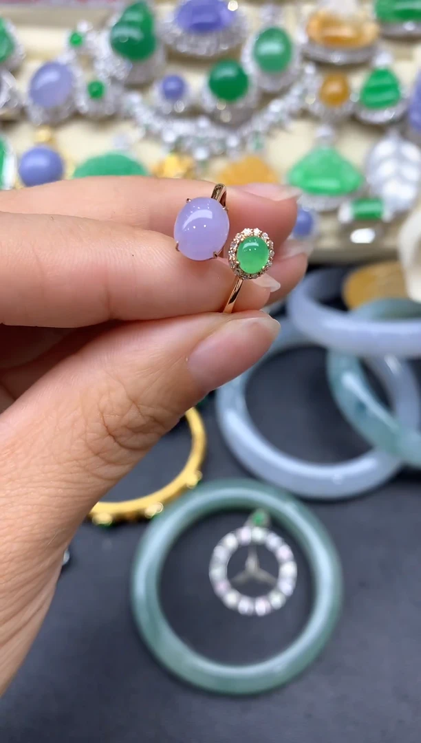 【闪购商品】翡翠戒指18K金镶嵌515-中国好珍宝