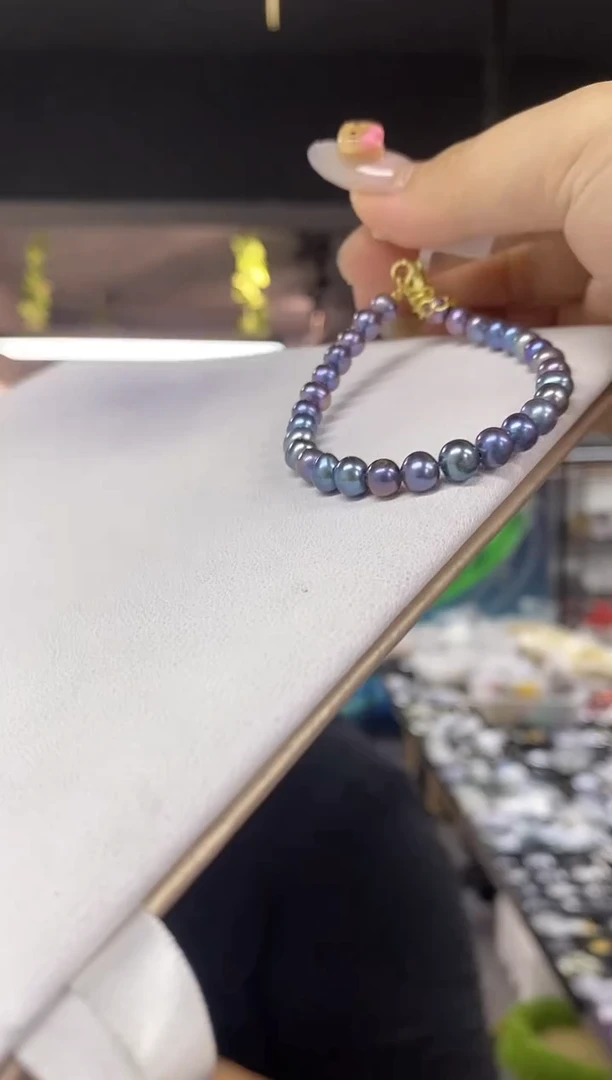 未镶嵌手绳海水珍珠多样性发其一颜色微差