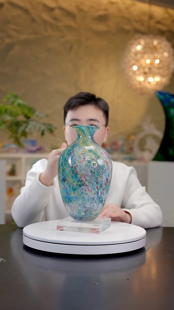 手工艺品琉璃莫奈花园设计款花器