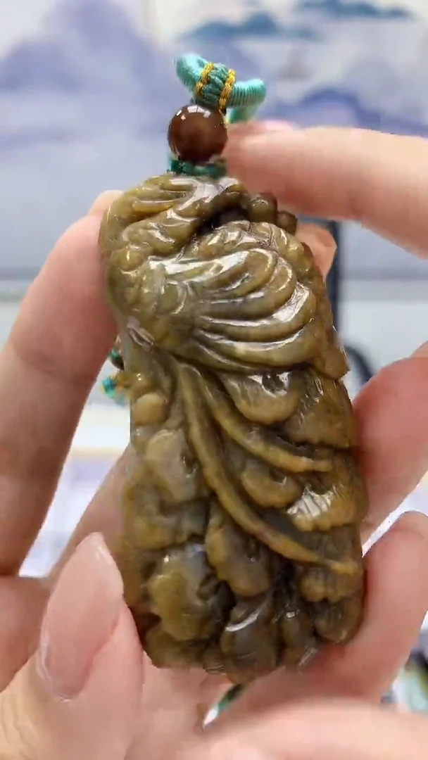 定制翡翠未镶嵌5028xx-毛货挂件154