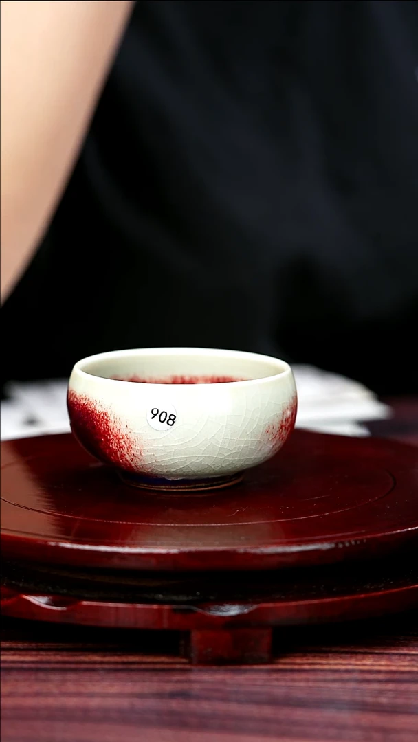 908#李晓虎一级品原矿钧瓷禅定杯