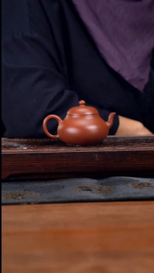 【闪购商品】紫砂茶壶130cc黄龙山原矿朱泥梨形35