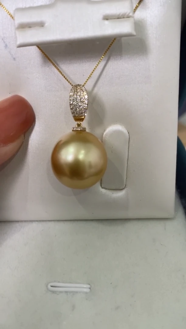 【闪购商品】海水珍珠LL18K金镶嵌珍珠吊坠@@a434