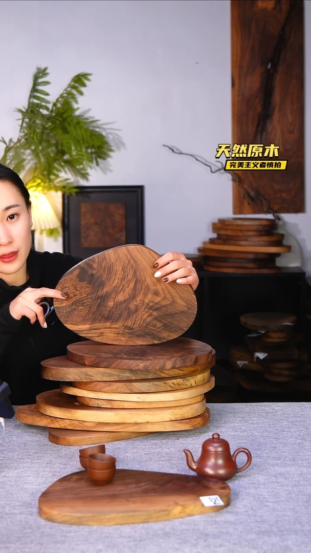 木北美黑胡桃原木.干裂疤结不属于商品质量问题完美主义者慎拍