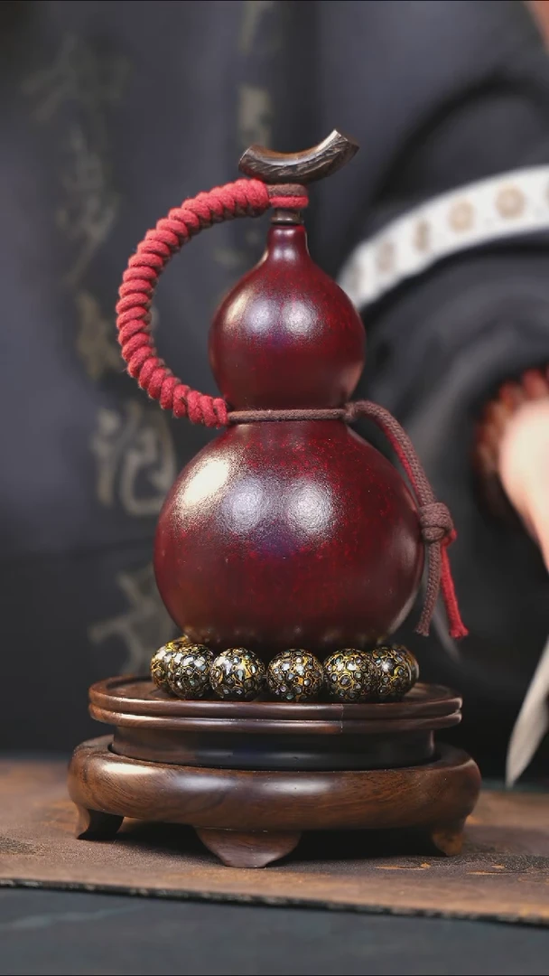 【闪购商品】YP128大漆酒葫芦不包手串及旋转底座