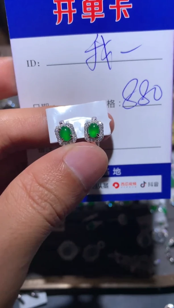【闪购商品】翡翠耳饰银S925镶嵌 我的逝界