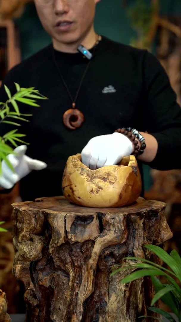 木雷击枣木聚宝盆