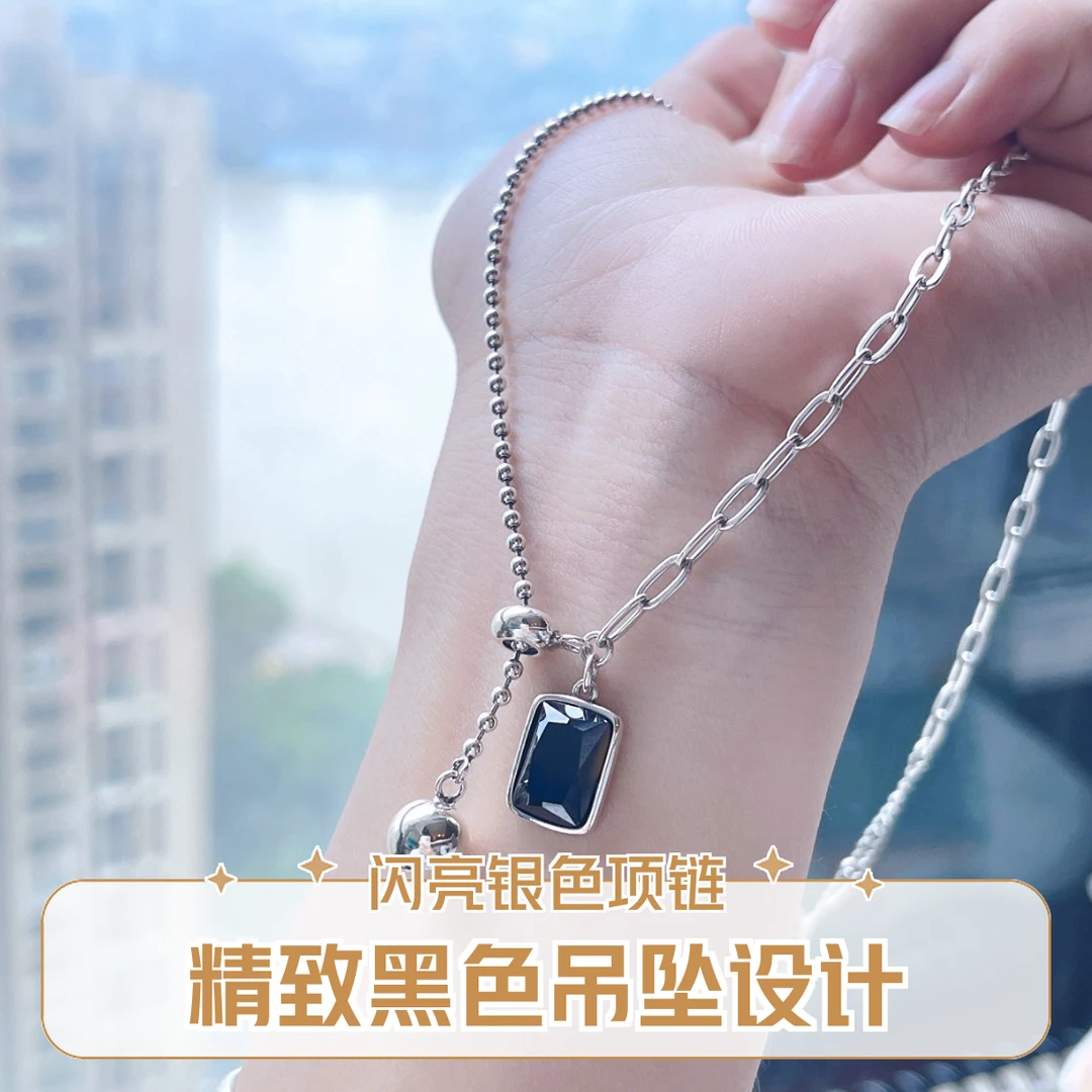 链子925银 【银饰铺子】韩版时尚项链  110384