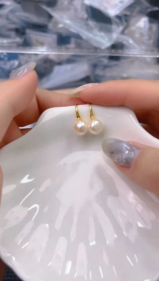 未镶嵌淡水珍珠耳饰ed1046