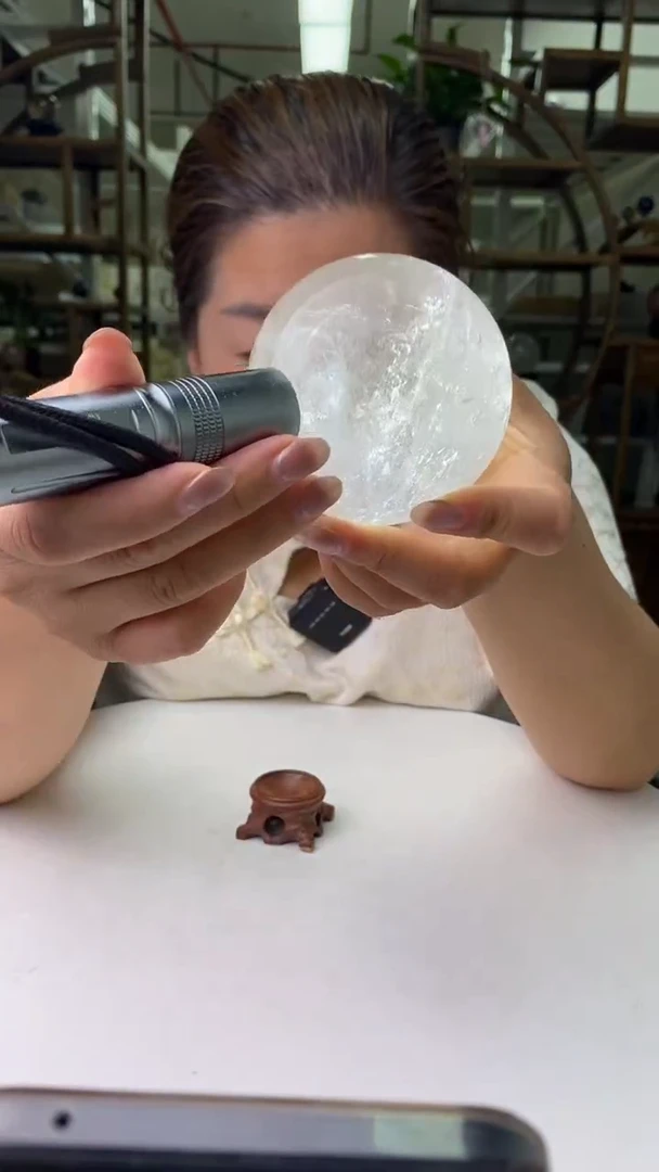 水晶珠宝半成品未镶嵌白水晶球D220