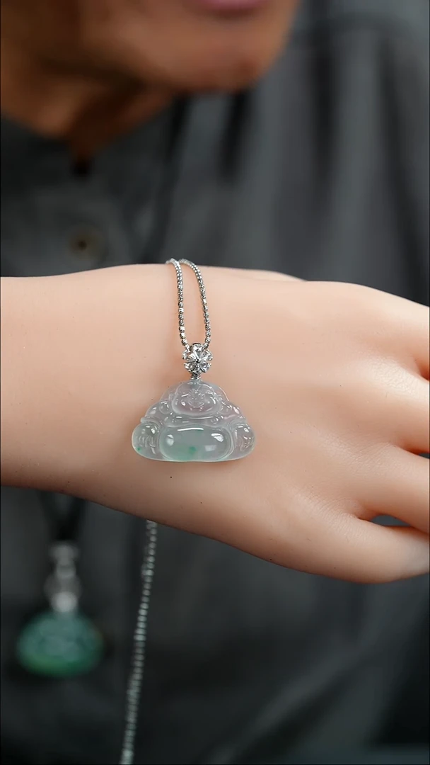 颈饰18K金镶嵌翡翠331·