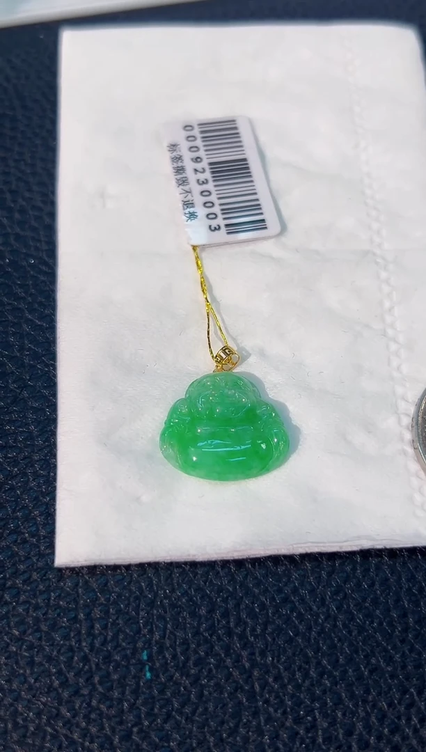 颈饰18K金镶嵌翡翠 缅料A货/支持复检/一件