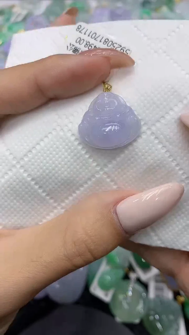 颈饰18K金镶嵌翡翠111111111111
