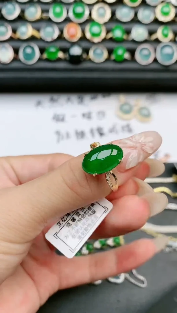 翡翠戒指银S925镶嵌11111