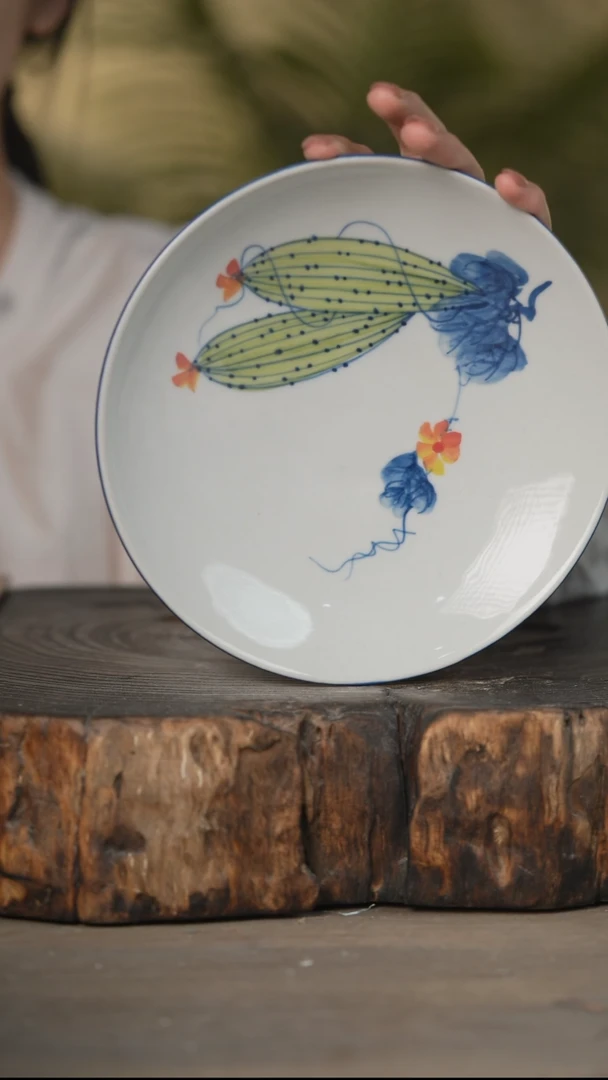 瓷片景德镇高温釉下彩可微波烤箱洗碗机