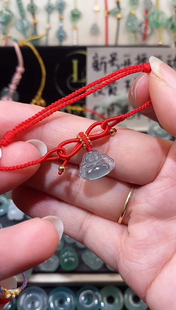 散珠翡翠翡翠手绳 手围15