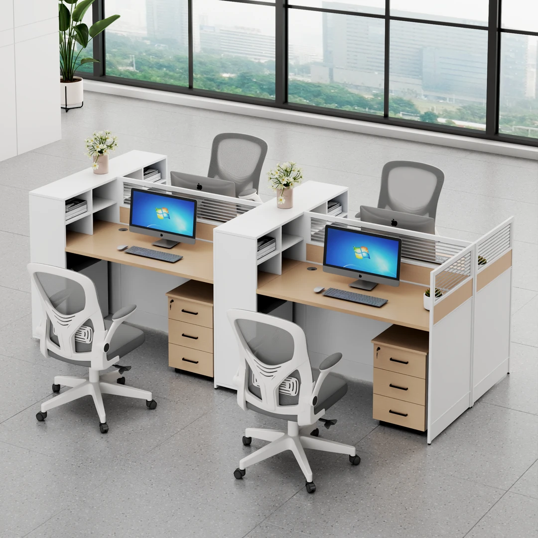 【CF-007】职员办公桌椅组合带屏风隔断员工卡位办公室工位电脑桌子