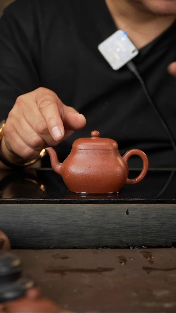 茶壶紫砂17，四方君德，小红泥，150cc