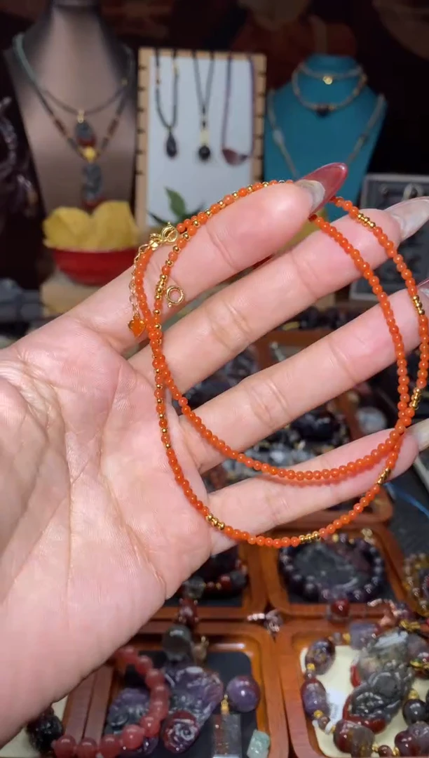 【闪购商品】南红玛瑙项链未镶嵌南红万能链