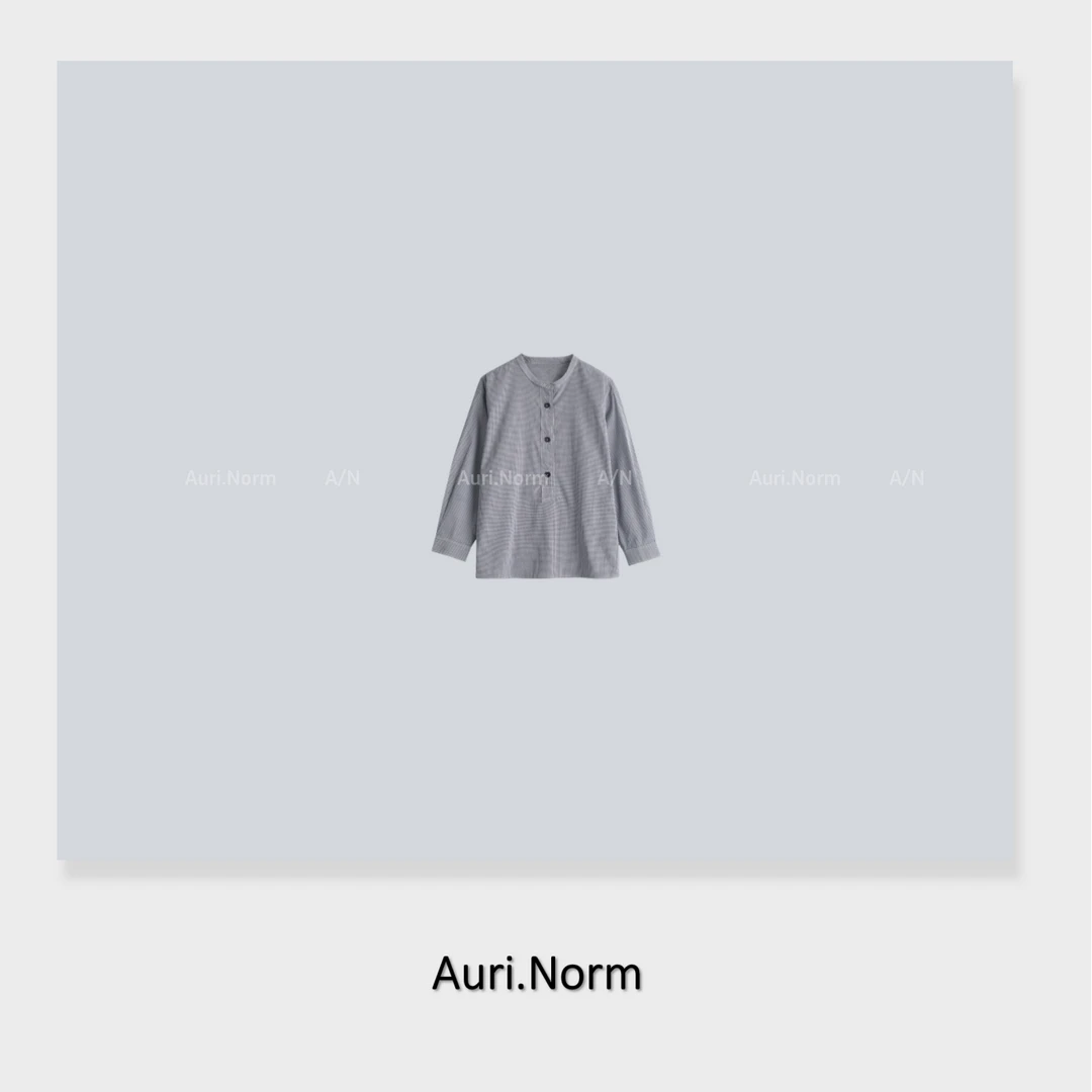Auri.Norm【左岸巴黎】文艺复古风法式格子衬衣小众设计师特别款