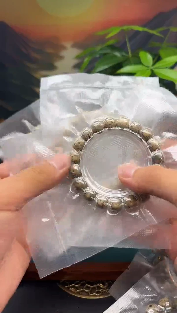 星月菩提手串原生态石玉料 福利】12*11 氧化微瑕疵