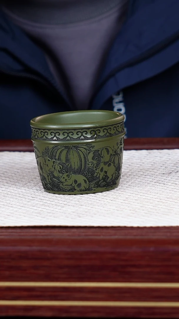 茶杯紫砂宜兴原矿紫砂 全手工制作