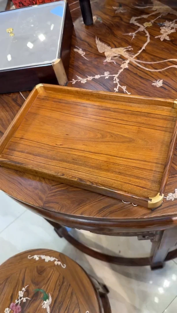 木黄花梨铜角茶盘198.88888