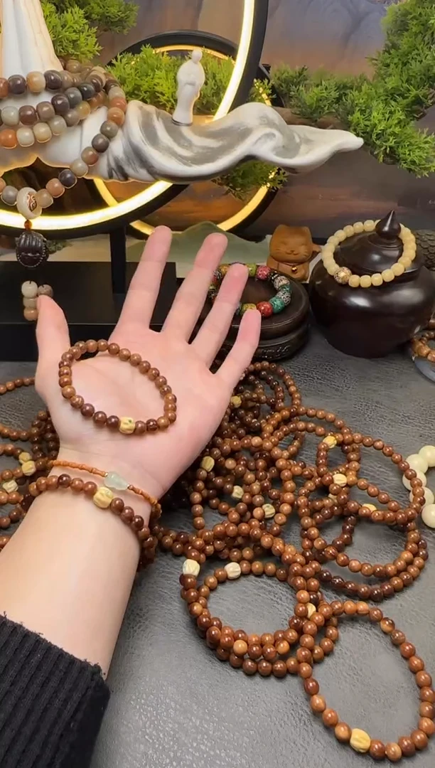 【闪购商品】库克手串未镶嵌库克金高玉圆珠07